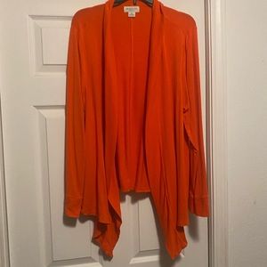 Liz Claiborne Coral XL Asymmetrical Hem Cardigan